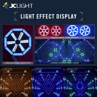 Lumière de scène rotative à grande puissance 200w Dj Bar RGB Wash+Flash Matrix, grand ventilateur rotatif, lumière de fond de scène DMX Dj Disco Club