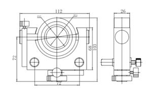 LDTTF-40TZ-1YT 2D lente ajustável montagem lente rotativa titular reflexivo feixe divisor Frame - Product Image 2
