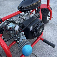 Kart de loisirs pour adultes, mini-tricycle rétro 212cc, couleur personnalisée, style vintage, jantes en alliage d'aluminium poli + anneau de drift