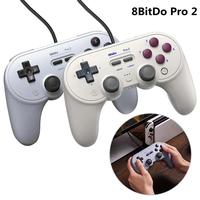 8BitDo Pro 2 USB con cable USB PC controlador Gamepad Control Joysticks juego teléfono inteligente TV Box Gamepad para Windows 10 Switch Steam