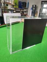 Étui de présentation transparent moderne, personnalisé, carré, écologique, recyclable, en acrylique de luxe, léger et résistant à l'eau