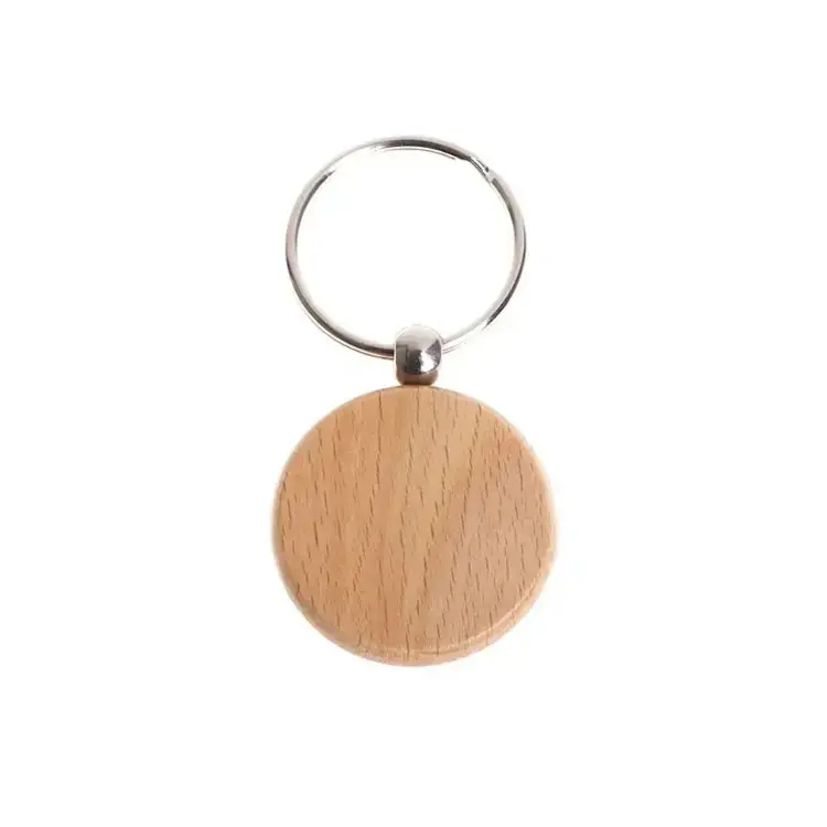 Cadeaux de bricolage personnalisés porte-clés en bois fait main porte-clés avec anneau fendu