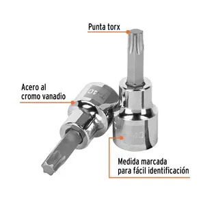 BOX 6 Douille Torx T-40, entraînement 3/8'', TRUPER - Product Image 2