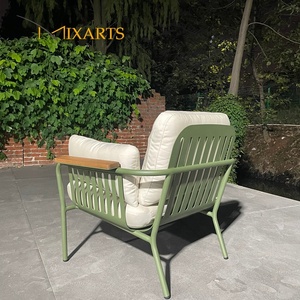 Vente directe d'usine Meubles d'extérieur Mobilier de <span class=keywords><strong>jardin</strong></span> en aluminium Teakwood <span class=keywords><strong>Fauteuil</strong></span> Canapé Ensemble de canapés modernes Chaise de loisirs - Product Image 4