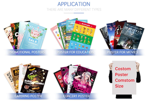 Impression d'affiches personnalisées pour la publicité intérieure ou extérieure, <span class=keywords><strong>affiche</strong></span> imperméable A0 A1 A2 A3 A4, <span class=keywords><strong>affiche</strong></span> publicitaire promotionnelle murale - Product Image 5