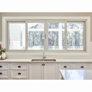 Nuoxin tùy chỉnh thiết kế <span class=keywords><strong>uPVC</strong></span> đôi kính cửa sổ trượt cho ngôi nhà PVC cửa sổ trượt với lưới - Product Image 4