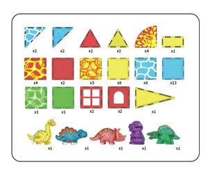 2025 nouveau Style dinosaure volcan thème enfants jouet éducatif bloc <span class=keywords><strong>de</strong></span> <span class=keywords><strong>construction</strong></span> <span class=keywords><strong>magnétique</strong></span> ensemble 7.5cm grande tuile couleur tuile - Product Image 3