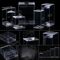 Boîte d'emballage cadeau en PET PVC transparent givré, couleur personnalisable, trou de suspension, petite série, épaisseur variée
