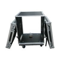 Flight Case de 12U para Mezclador y Amplificador Profesional, Rack para Sistema de Audio y Equipo de DJ con Mesa