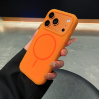 Coque magnétique mate de luxe pour iPhone 17 16 15 14 Pro Max, couleur bonbon, toucher doux, compatible charge sans fil, en silicone effet crème glacée