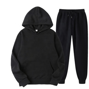 Ensemble sweat-shirt et pantalon de jogging en coton personnalisé unisexe, survêtements pour hommes pour l'automne, vêtements pour hommes, <span class=keywords><strong>2</strong></span> pièces - Product Image 2