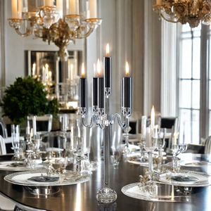 Groothandel Kandelaar Van Acryl Kandelaar Met Heldere Kaarsstandaard 5 + 1 Armen Bruiloft Middelpunt Bruiloft Decoraties - Product Image 2