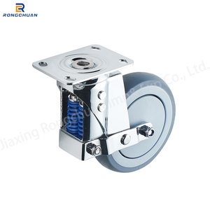 Industrielle stoß dämpfende Hoch leistungs rollen TPR-Rad Feder belastete Lenk rollen mit Stoßdämpfer - Product Image 5