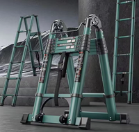 Échelle pliante industrielle en aluminium à double face, télescopique, extérieure, conforme à la norme EN131, capacité de charge de 150 kg