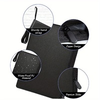 Porte-cartes de visite à 4 pochettes avec fermeture éclair, capacité de 400 cartes, album à 3 anneaux pour cartes de visite (matériau PU)