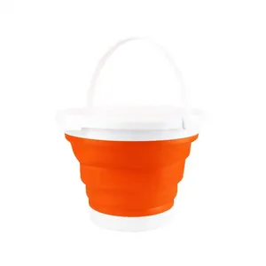 Fournitures de salle de bain seau pliant Portable Silicone plastique voiture enfants pêche en plein air voyage seau polyvalent