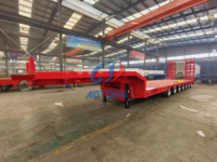 Semi-remorque robuste à 6 essieux en acier, capacité 100-200 tonnes, pour le transport de pierres, équipement utilitaire basculant, benne de chargement à vendre