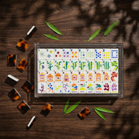 Ensemble de Mahjong de luxe BAM LET'S MAHJONG, l'Est rencontre l'Ouest, jeu de tuiles en écaille de tortue, ensemble de Mahjong américain portable, tuiles en acrylique