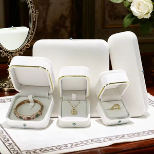 Custom logo Velvet <b>Led</b> Ring Box Wedding Jewelry Gift Packaging <b>Boxes</b> Jewellery Packaging with <b>Light</b> Make Jewelry Shine - Product Image 3