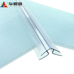 HUASHUAITE Fournisseur chinois Connecteur de <span class=keywords><strong>toiture</strong></span> en <span class=keywords><strong>polycarbonate</strong></span> plastique à clipser en forme de F <span class=keywords><strong>profilé</strong></span> en H et <span class=keywords><strong>profilé</strong></span> en U 16 mm - Product Image 1
