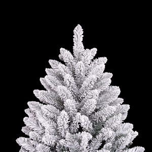 Sapin de Noël floqué UMIND sur mesure, en PVC blanc givré, avec support métallique, pour décoration intérieure des fêtes - Product Image 5