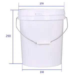 Günstiger Preis 12L Barrel Round Empty Paint Plastik eimer Eimer Fabrik zum Verkauf