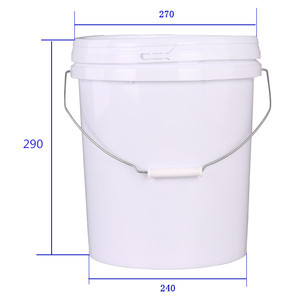 זול מחיר 12L חבית עגול צבע ריק פלסטיק דלי דלי מפעל למכירה - Product Image 1