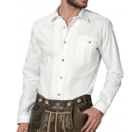 Liitoktoberkes chemise brodée de styliste allemand, chemise traditionnelle blanche, bouriffée, en coton véritable, pour garçons, musique, fête, tendance 2022