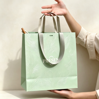 Sacs cadeaux holographiques laser en papier d'art biodégradable et recyclable, personnalisés en gros, pour bijoux, chaussures et vêtements