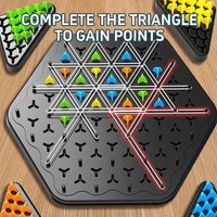 Chaîne de géométrie Triangle Jeu d'échecs Puzzle Jeux de société Rubber Band Training Family Games For Kids and Adults