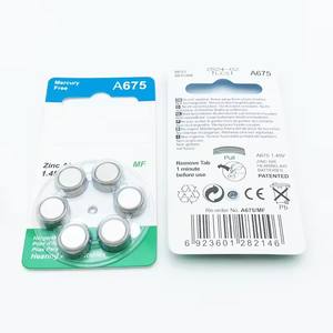फैक्ट्री pr44 a675 बटन सेल बैटरी जस्ता वायु श्रवण सहायता बैटरी 312 ए 675 675 श्रवण सहायता बैटरी - Product Image 3