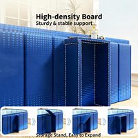 Baignoire rectangulaire pliable en PVC portable 1,5 m, baignoire pliable pour trempage, baignoire SPA japonaise bleue pour adultes, 1 personne, 30-39 gallons