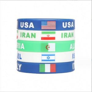 Custom Flag <b>Bracelet</b> Promotional High Quality Sports Silicon Wrist Band Custom Silicone <b>Bracelet</b> Wristbands With Logo - Product Image 5