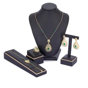 2022 Nieuwe Mode En Eenvoud Dames Ketting Emerald Sieraden Tang Set