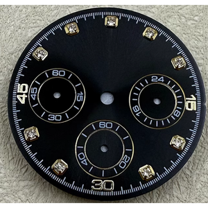 Esfera de Reloj Panda Diamond Face de 29.5mm, Multifunción, Cronógrafo, Nuevo Movimiento de Cuarzo, Accesorios para Piezas de Reloj VK63 - Product Image 4