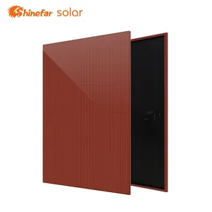 Shinefar orange solar panels 315w 300w pv mono solar panel 10BB color frame RED