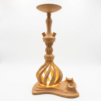 Chicha spirale innovante imprimée en 3D avec éclairage LED d'ambiance de luxe, design moderne en bois, pour clubs et décoration intérieure