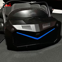 Casque VR PC Ultra 8K avec lunettes 3D Magenta & Vert, écran virtuel >80 pouces, manettes de jeu pour simulation de course et de vol