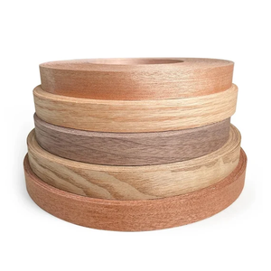 <span class=keywords><strong>Bande</strong></span> de chantournage personnalisée en placage naturel Noyer noir Chêne blanc recouvert de <span class=keywords><strong>cuir</strong></span> 0,5 mm 0,6 mm pour bordure de bois - Product Image 1