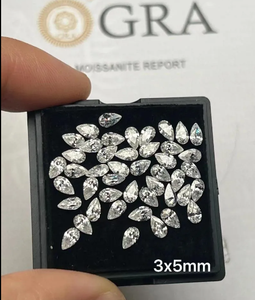 Low Price Loose <strong>Moissanite</strong> Pear Cut Pass <strong>Diamond</strong> <strong>Tester</strong> D Color VVS 1CT <strong>Moissanite</strong> With GRA Certificate - Product Image 3