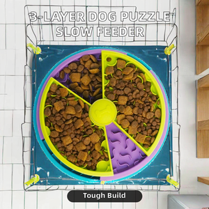 स्टाइलिश ठोस पैटर्न प्लास्टिक कुत्ते फीडर विरोधी पर्ची गोल आकार पर्यावरण के अनुकूल जलरोधक उपचार वितरण कटोरे - Product Image 4
