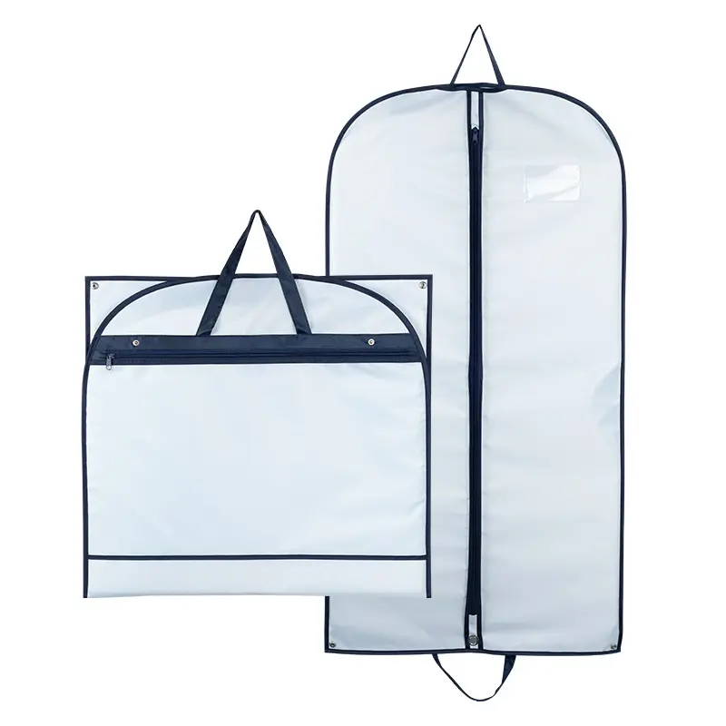 हाई-एंड पोर्टेबल पॉलिएस्टर ऑक्सफोर्ड क्लॉथ सूट डस्ट बैग परिधान भंडारण के लिए अनुकूलित उपहार पैकेजिंग टिकाऊ सूट भंडारण बैग