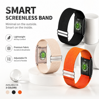 Bracelet intelligent étanche sans écran pour hommes et femmes, rappel d'appels et de messages, suivi d'activité, analyse de santé et de sommeil par IA, sport