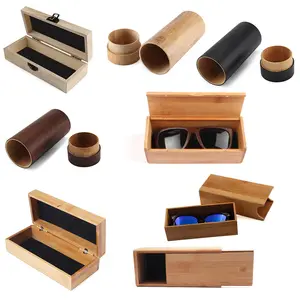 豪华盒木质玻璃盒定制Logo木质竹材盒太阳镜包装盒