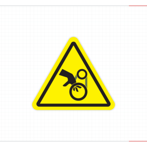 ป้ายเตือนความปลอดภัยของสายพานลำเลียง ป้ายเตือนอันตรายจากการถูกบดทับ ห้ามใช้งานโดยไม่มีตัวป้องกัน สติกเกอร์อุตสาหกรรม - Product Image 3