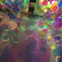 Lustre ovale suspendu en verre coloré de style feuilles, fabriqué par le fabricant principal de Zhongshan, pour club, bar à vin, hôtel