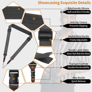 Tùy Chỉnh 3.2Cm Rộng Có Thể Điều Chỉnh Máy Ảnh Dây Đeo Vai Cao Bồi Da Cổ Máy Ảnh Dây Đeo Cho Dlsr - Product Image 3