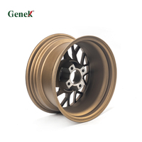 Rueda de Repuesto para Carro de Golf Genek de 14 Pulgadas, Nueva, de Aleación de Aluminio Forjado de Alta Resistencia, con Diseño Multirradio y Neumático Radial