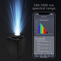 Espectrómetro Portátil 340-1020nm, Medidor de Iluminación de Espectro Portátil para Medición de Luz LED
