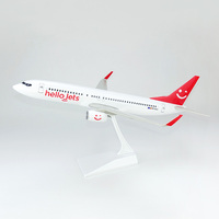 HelloJets B737-800 1/100 39,5 cm en plastique ABS, livraison personnalisable, impression sérigraphiée, style minimaliste moderne, aviation commerciale